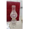 Image 4 : Two Vintage Oil Lamps, Blue/White Swirl Art Glass with Milk Glass Base and Pressed Glass Etched