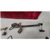 Image 3 : 3 Antique Brass Steelyard Scales, Cast Iron Hanging Scale, and Meat Scale