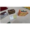 Image 5 : Vintage Boston KS Desktop Pencil Sharpener with Hand-Crank, plus Compass Sets and Cash Box