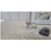 Image 2 : Marble Figural Sculpture, Carved Stone Otter Figurine, Two Obsidian Carvings and Framed Loon Print