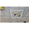 Image 6 : Marble Figural Sculpture, Carved Stone Otter Figurine, Two Obsidian Carvings and Framed Loon Print