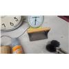 Image 4 : Vintage Westclox Electric Wall Clock, Sears Roebuck Scale, Rolling Pins, Baster