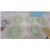 Image 3 : Vintage Depression Glass Plates, Silver Plate Toast Rack, Tea Infusers, Glassware