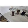Image 4 : Electric Motor with V-Belt Pulley, Smaller HVAC Blower Motor and 4 partial Spools of Wire