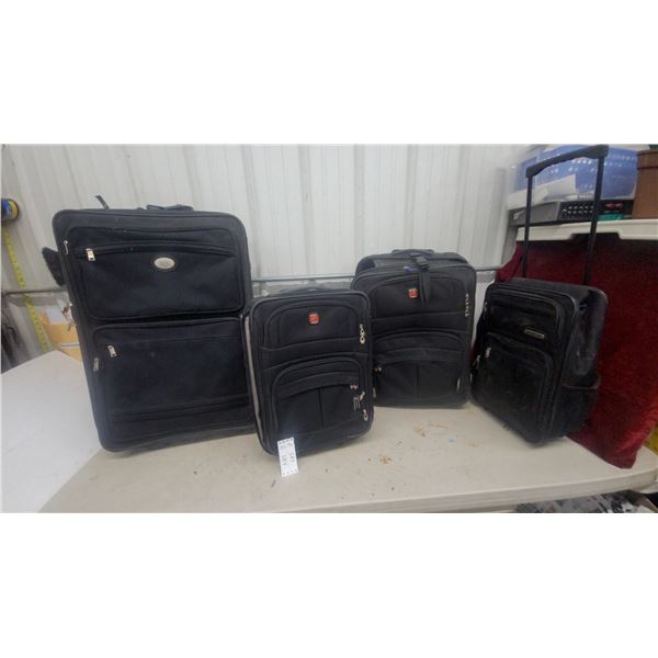 American Tourister and Swiss Gear Black Soft-Sided Luggage and Laptop Bags