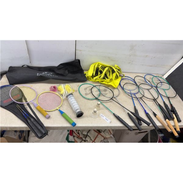 Badminton Rackets, Net and Shuttlecocks: Eastpoint Bag, Boshika Rackets