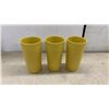 Image 2 : Tupperware 3 Yellow Tumblers, Spice Shakers and Storage container with lid