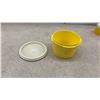 Image 4 : Tupperware 3 Yellow Tumblers, Spice Shakers and Storage container with lid