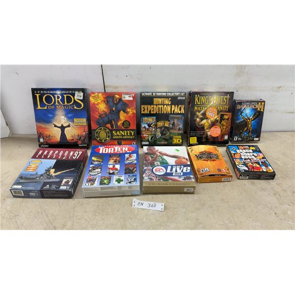 PC Games: Lords of Magic, Sanity, Hunting Expedition Pack, King's Quest, Warlords Battlecry II