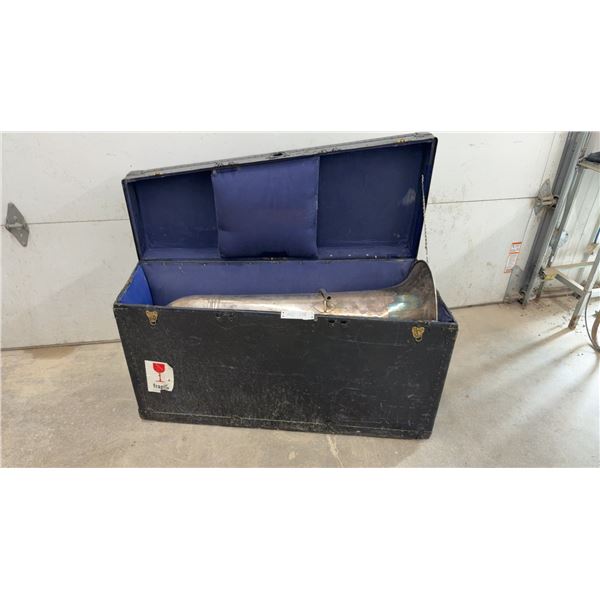 Silver-Plated Tuba in Hard Case with Blue Velvet Interior