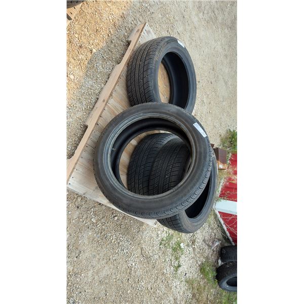 Set of 4 Uniroyal Tiger Paw Touring AS All-Season Tires, Not on Rims