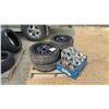 Image 1 : Set of 4 Michelin Winter Tires on Rims with Hub Caps, 205/55R16 on 5 × 114.3mm Steel Rims, centre