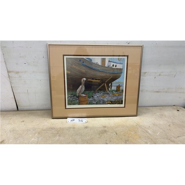Herbert Pikl "Pelican" 668/3000 Framed Print, 16 × 20”