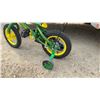 Image 2 : John Deere Heavy Duty Child's Bicycle with Training Wheels, Rear Rack, and Bell
