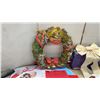 Image 2 : Nativity Scene ceramic Christmas Wreath, Tree Skirt, Snowman Figures, Outdoor Lights, Santa’s Bag