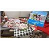 Image 6 : Nativity Scene ceramic Christmas Wreath, Tree Skirt, Snowman Figures, Outdoor Lights, Santa’s Bag