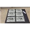 Image 1 : Six 1983 Manitoba Motorcycle License Plates with Consecutive Numbers 15QA7-17QA7 and 23QA7-25QA7