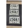 Image 2 : Six 1983 Manitoba Motorcycle License Plates with Consecutive Numbers 15QA7-17QA7 and 23QA7-25QA7