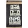 Image 3 : Six 1983 Manitoba Motorcycle License Plates with Consecutive Numbers 15QA7-17QA7 and 23QA7-25QA7