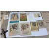 Image 5 : Box of Old Religious Items Including Prayer Cards, Pamphlets, Photographs, Crucifix