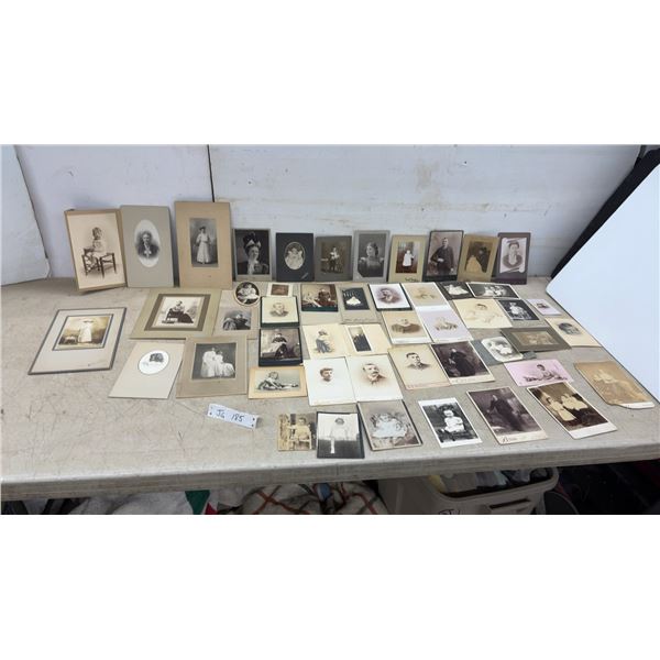 Box of Old Photographs, lots with photographers Printed Studio Names