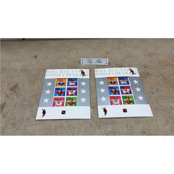 Two Canada Post NHL All-Stars Souvenir Sheets of 48-Cent Stamps, Canadian Hockey Greats, still