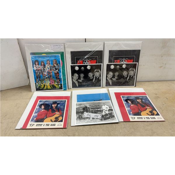 Six Vintage Promotional Music Canadian Bands Press Kits With Photos and Song Lists