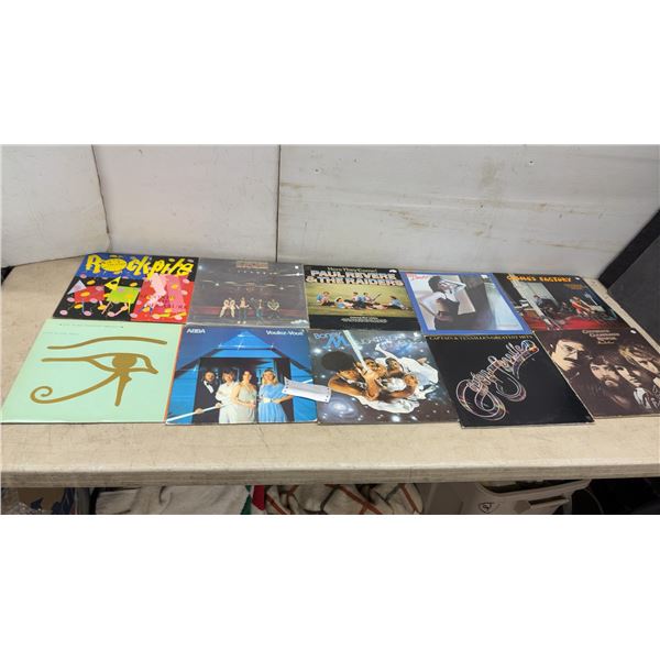 Ten Vinyl Records Including Rockpile, ABBA, Paul Revere, Alan Parsons, Boney M.