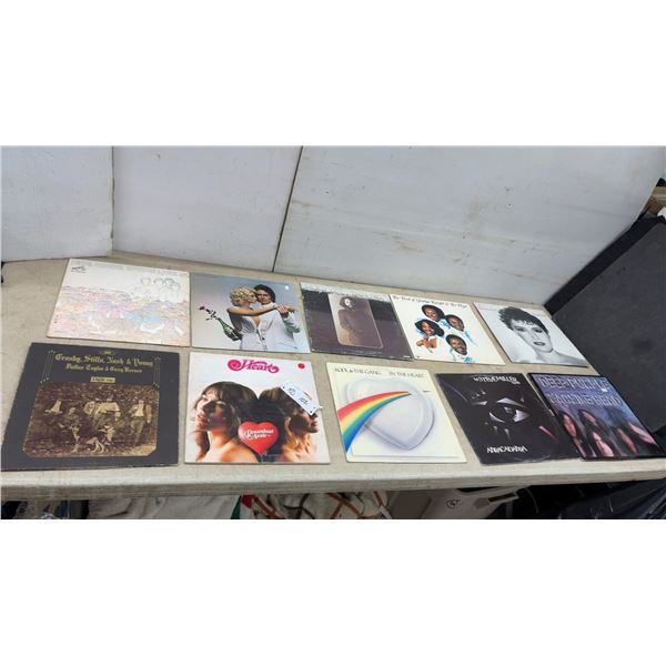 Ten Vinyl LPs: Crosby, Stills, Nash and Young, Heart, Kool and the Gang