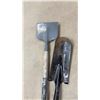 Image 6 : Lot of 5 Garden Tools: Snow Shovel, 2 Shovels, Hoe, and Pitchfork