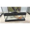 Image 10 : Two Exo Terra Glass Terrariums, with Screen Tops, Two Backgrounds, Two Water Dishes, and Decor