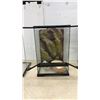 Image 9 : Two Exo Terra Glass Terrariums, with Screen Tops, Two Backgrounds, Two Water Dishes, and Decor