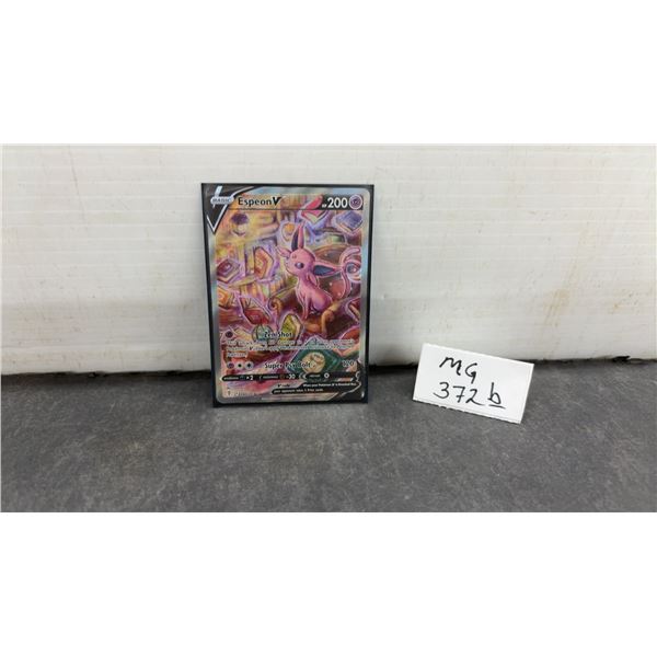 Pokémon Espeon V (Alternate Full Art) 180/203 Trading Card and Sleeve
