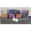 Image 1 : Four Pokémon Staff Promo's Trading Cards: Flygon, Zacian, Ceruledge, and Toxtricity