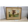 Image 1 : Framed Etching by Louis Raymond "The Pond” 17 × 21”