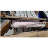 Image 4 : Antique Wooden Floor Loom with Warp Threads and Partially Woven Textile on Beam old primitive