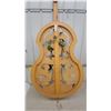 Image 2 : Decorative Wooden Cello Prop with Ornate Cutouts and Artificial Ivy Foliage 7' tall