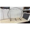 Image 1 : Wrought Iron Dodecagonal Firewood Log Rack Holder With Curved Feet 33 × 42 × 15”