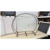 Image 4 : Wrought Iron Dodecagonal Firewood Log Rack Holder With Curved Feet 33 × 42 × 15”