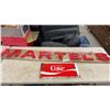 Image 1 : Vintage Bilingual “Enjoy/Savourez Coke” Sign and Martel’s Plexiglass Sign