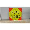 Image 1 : “Road Closed” Metal Sign, 24 × 24”