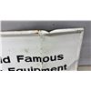 Image 9 : Massey Ferguson "World Famous Farm Equipment" Metal Sign, 16 × 40” Has Some Damage