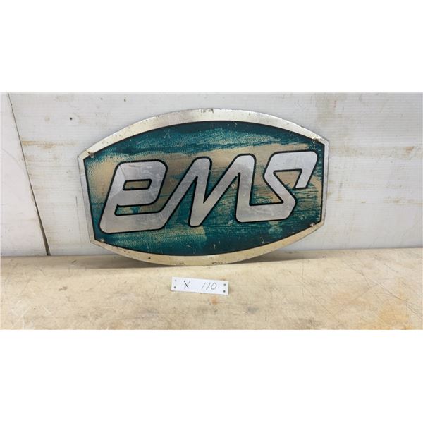 Vintage Double Sided EMS Sign, 13 × 20”