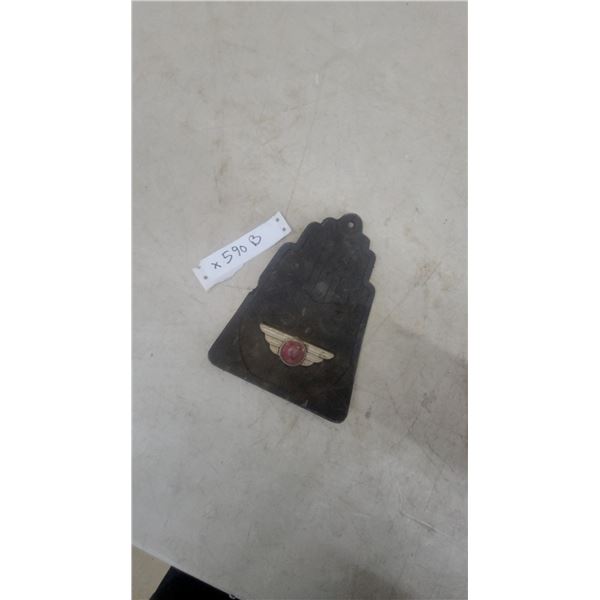 Vintage motorcycle mudflap with reflector