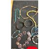 Image 2 : Assorted Costume Jewellery, Watches, Beaded Necklaces, Cuff Bracelets, Brooches