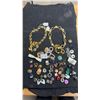 Image 1 : Collection of Vintage Costume Jewelry Including Gold-Tone Necklaces, Faux Pearls, Earrings
