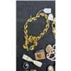 Image 2 : Collection of Vintage Costume Jewelry Including Gold-Tone Necklaces, Faux Pearls, Earrings