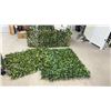 Image 1 : Expandable Faux Leaf Privacy Screens on Wooden Accordion Trellis, 2 @ 7 × 3 ft and 2 @ 3 × 4 Ft