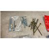 Image 4 : Tool Box with Hardware, 3-Piece Wire Brush Set, Hardware, 8” Anchoring Spikes