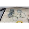 Image 2 : Electrical and Hardware Lot: Leviton GFCI Receptacle, 4 LED Bulbs, Ext. Cord, Metal Boxes, 14/3